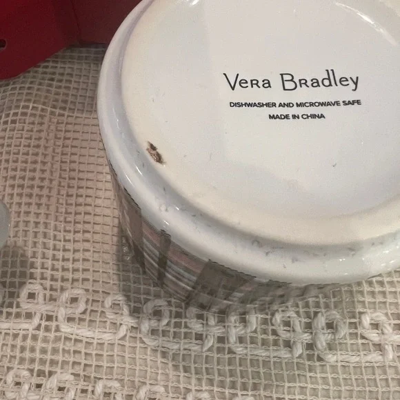 Vera Bradley Stacked Mug Set New in Box - Picture 7 of 13